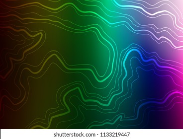 Dark Multicolor, Rainbow vector background with straight lines. Decorative shining illustration with lines on abstract template. The pattern can be used for websites.