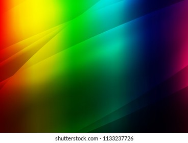 Dark Multicolor, Rainbow vector background with straight lines. Glitter abstract illustration with colored sticks. The template can be used as a background.