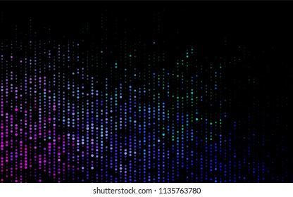 Dark Multicolor, Rainbow vector  background with bubbles. Illustration with set of shining colorful abstract circles. The pattern can be used for beautiful websites.