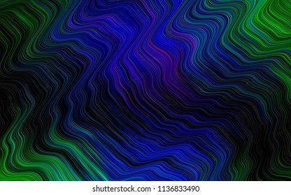 Dark Multicolor, Rainbow vector background with bubble shapes. Creative geometric illustration in marble style with gradient. Pattern for your business design.