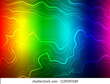 Dark Multicolor, Rainbow vector background with straight lines. Blurred decorative design in simple style with lines. The pattern can be used for busines ad, booklets, leaflets