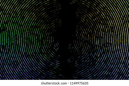 Dark Multicolor, Rainbow vector background with curved circles. A vague circumflex abstract illustration with gradient. New composition for your brand book.