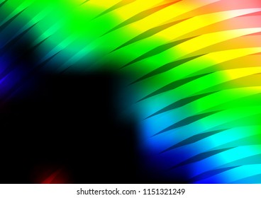 Dark Multicolor, Rainbow vector background with straight lines. Glitter abstract illustration with colored sticks. The pattern can be used for websites.