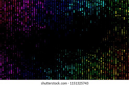 Dark Multicolor, Rainbow vector  background with bubbles. Blurred bubbles on abstract background with colorful gradient. Beautiful design for your business natural advert.