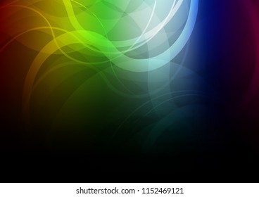 Dark Multicolor, Rainbow vector background with lamp shapes. Creative geometric illustration in marble style with gradient. New composition for your brand book.