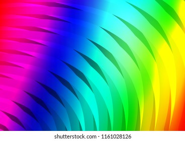Dark Multicolor, Rainbow vector background with straight lines. Blurred decorative design in simple style with lines. The pattern can be used as ads, poster, banner for commercial.