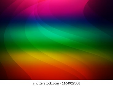 Dark Multicolor, Rainbow vector background with straight lines. Modern geometrical abstract illustration with staves. The pattern can be used as ads, poster, banner for commercial.