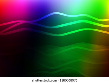 Dark Multicolor, Rainbow vector background with straight lines. Shining colored illustration with narrow lines. The pattern can be used as ads, poster, banner for commercial.