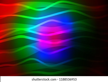 Dark Multicolor, Rainbow vector background with straight lines. Blurred decorative design in simple style with lines. Smart design for your business advert.