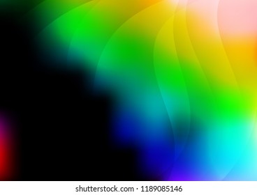 Dark Multicolor, Rainbow vector background with straight lines. Glitter abstract illustration with colored sticks. Smart design for your business advert.