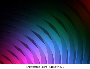 Dark Multicolor, Rainbow vector background with straight lines. Shining colored illustration with narrow lines. The pattern can be used for websites.