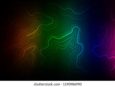 Dark Multicolor, Rainbow vector background with liquid shapes. An elegant bright illustration with gradient. A completely new marble design for your business.