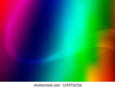 Dark Multicolor, Rainbow vector background with lava shapes. A completely new color illustration in marble style. Textured wave pattern for backgrounds.