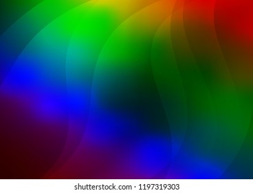 Dark Multicolor, Rainbow vector background with straight lines. Modern geometrical abstract illustration with staves. The pattern can be used for websites.