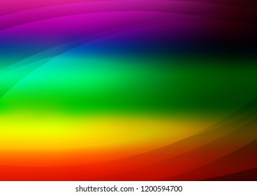 Dark Multicolor, Rainbow vector background with straight lines. Glitter abstract illustration with colored sticks. Best design for your ad, poster, banner.