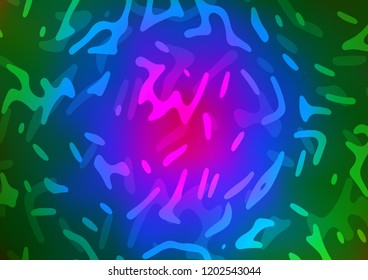 Dark Multicolor, Rainbow vector background with bent lines. Brand new colored illustration in marble style with gradient. A completely new marble design for your business.