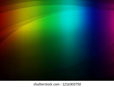 Dark Multicolor, Rainbow vector background with straight lines. Modern geometrical abstract illustration with staves. The pattern can be used for websites.