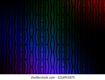 Dark Multicolor, Rainbow vector background with straight lines. Shining colored illustration with narrow lines. The pattern can be used for busines ad, booklets, leaflets