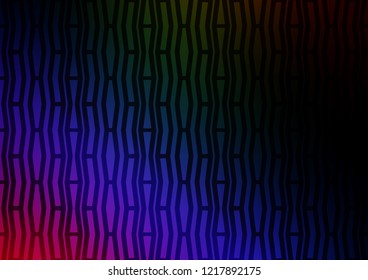 Dark Multicolor, Rainbow vector background with straight lines. Shining colored illustration with narrow lines. The pattern can be used as ads, poster, banner for commercial.