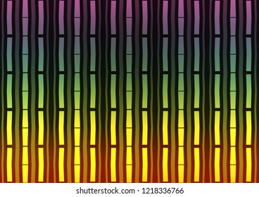 Dark Multicolor, Rainbow vector background with straight lines. Glitter abstract illustration with colored sticks. The pattern can be used for busines ad, booklets, leaflets
