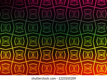 Dark Multicolor, Rainbow vector background with straight lines. Lines on blurred abstract background with gradient. Pattern for ads, posters, banners.