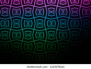 Dark Multicolor, Rainbow vector background with straight lines. Modern geometrical abstract illustration with staves. Pattern for ads, posters, banners.