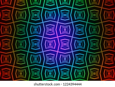Dark Multicolor, Rainbow vector background with straight lines. Modern geometrical abstract illustration with staves. Best design for your ad, poster, banner.