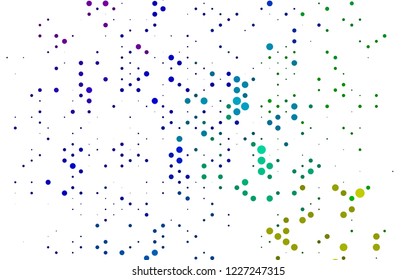 Dark Multicolor, Rainbow vector background with bubbles. Illustration with set of shining colorful abstract circles. Design for posters, banners.