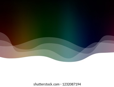 Dark Multicolor, Rainbow vector background with liquid shapes. Modern gradient abstract illustration with bandy lines. The template for cell phone backgrounds.