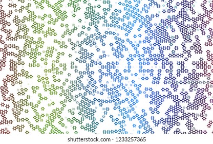 Dark Multicolor, Rainbow vector background with colored stars. Glitter abstract illustration with colored stars. The pattern can be used for new year ad, booklets.