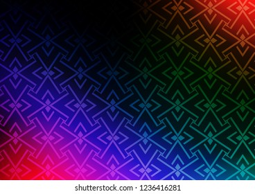 Dark Multicolor, Rainbow vector background with straight lines. Shining colored illustration with narrow lines. Pattern for business booklets, leaflets.