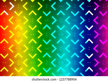 Dark Multicolor, Rainbow vector background with straight lines. Lines on blurred abstract background with gradient. The pattern can be used for busines ad, booklets, leaflets