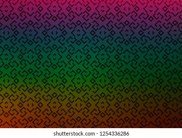 Dark Multicolor, Rainbow vector background with straight lines. Modern geometrical abstract illustration with staves. Pattern for ads, posters, banners.