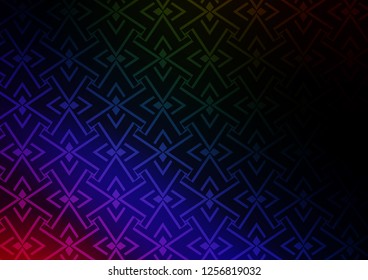 Dark Multicolor, Rainbow vector background with straight lines. Modern geometrical abstract illustration with staves. Backdrop for TV commercials.