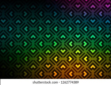 Dark Multicolor, Rainbow vector background with straight lines. Blurred decorative design in simple style with lines. Backdrop for TV commercials.