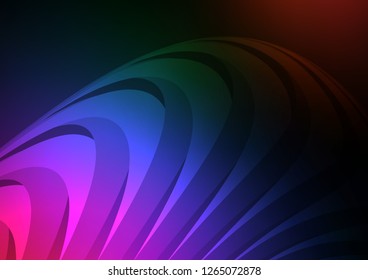 Dark Multicolor, Rainbow vector background with straight lines. Decorative shining illustration with lines on abstract template. The pattern can be used for busines ad, booklets, leaflets