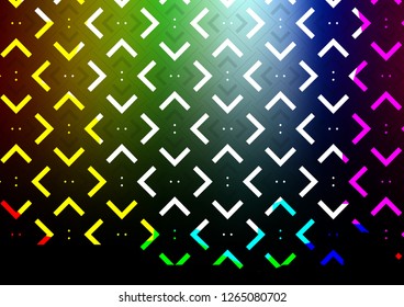 Dark Multicolor, Rainbow vector background with straight lines. Blurred decorative design in simple style with lines. The pattern can be used for websites.