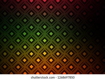 Dark Multicolor, Rainbow vector background with lines, rhombuses. Glitter abstract illustration with colorful lines, rhombuses. Pattern for websites, landing pages.