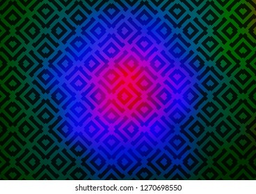 Dark Multicolor, Rainbow vector background with lines, rhombuses. Modern geometric abstract illustration with lines, squares. Backdrop for TV commercials.