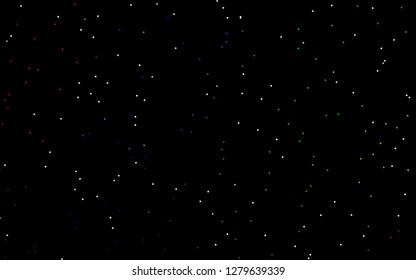 Dark Multicolor, Rainbow vector background with colored stars. Blurred decorative design in simple style with stars. The pattern can be used for websites.