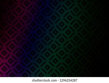 Dark Multicolor, Rainbow vector background with lines, rhombuses. Glitter abstract illustration with colorful lines, rhombuses. Smart design for your business advert.