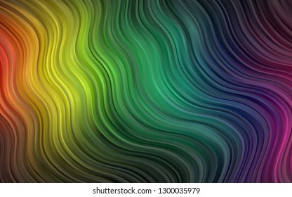 Dark Multicolor, Rainbow vector background with lamp shapes. Creative geometric illustration in marble style with gradient. The elegant pattern for brand book.