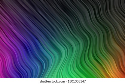 Dark Multicolor, Rainbow vector background with bubble shapes. Creative illustration in halftone marble style with gradient. Marble style for your business design.