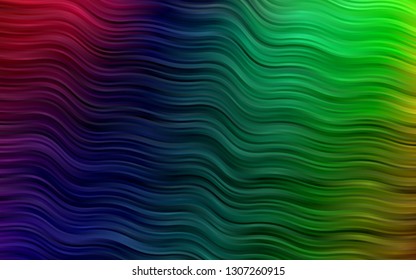 Dark Multicolor, Rainbow vector background with lava shapes. Blurred geometric sample with gradient bubbles.  The best blurred design for your business.