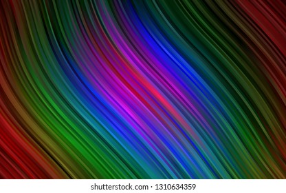 Dark Multicolor, Rainbow vector background with curved circles. A completely new color illustration in marble style. New composition for your brand book.