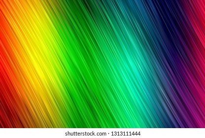 Dark Multicolor, Rainbow vector background with lamp shapes. Modern gradient abstract illustration with bandy lines. Pattern for your business design.