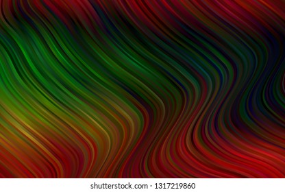 Dark Multicolor, Rainbow vector background with lava shapes. Blurred geometric sample with gradient bubbles.  The elegant pattern for brand book.