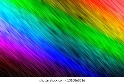 Dark Multicolor, Rainbow vector background with lava shapes. A vague circumflex abstract illustration with gradient. The best blurred design for your business.