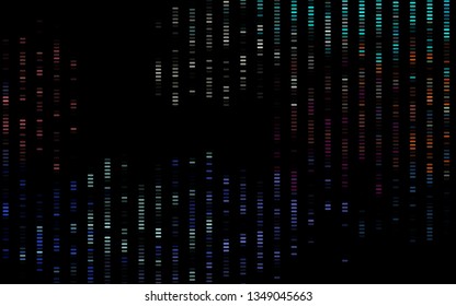 Dark Multicolor, Rainbow vector background with straight lines. Modern geometrical abstract illustration with staves. Pattern for websites, landing pages.