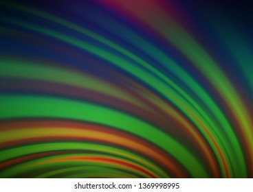 Dark Multicolor, Rainbow vector background with bubble shapes. Blurred geometric sample with gradient bubbles.  The best blurred design for your business.